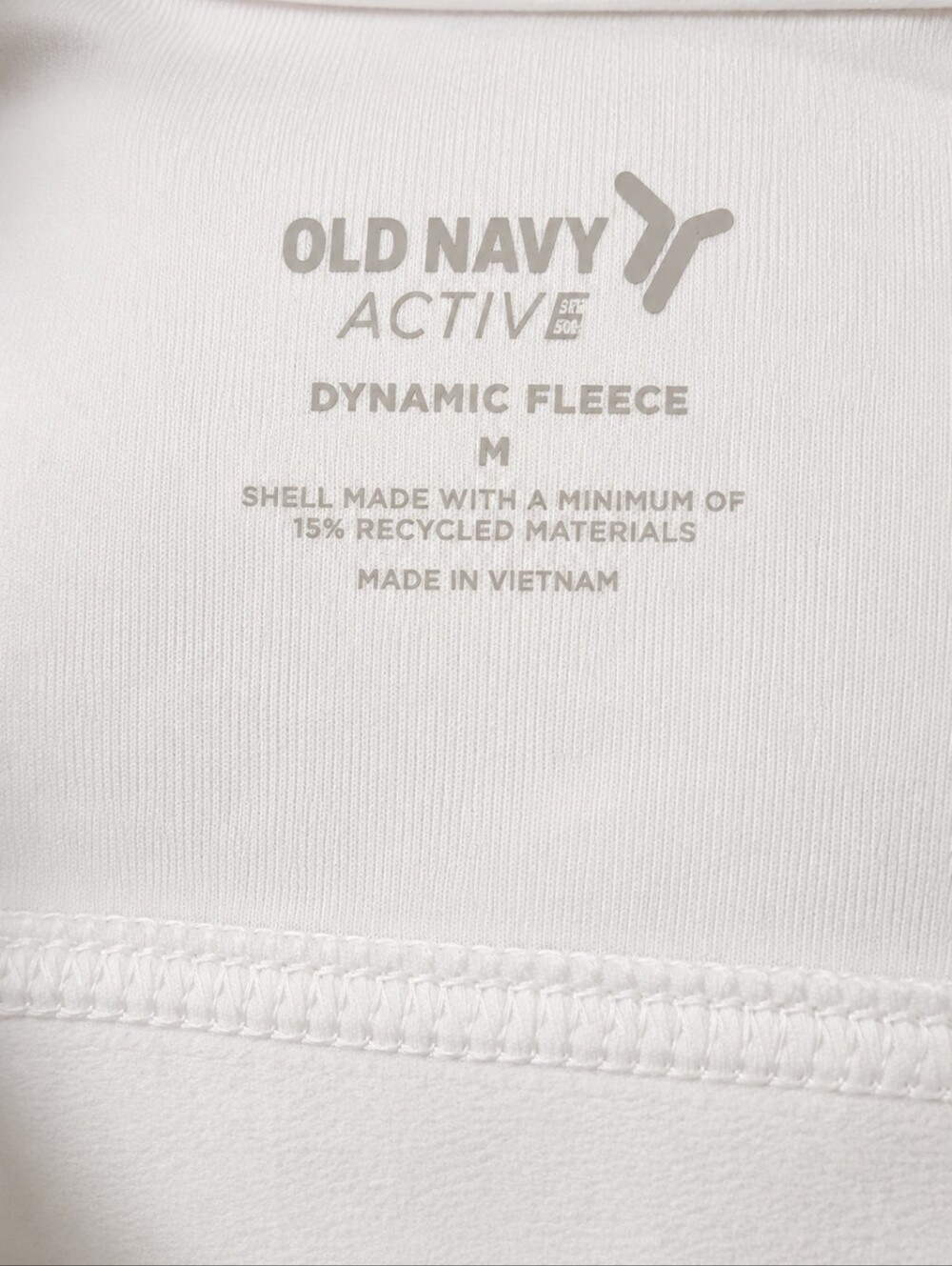 Old Navy Active Dynamic Fleece Cropped Quarter Zip Pullover White Womens Medium - Picture 5 of 5